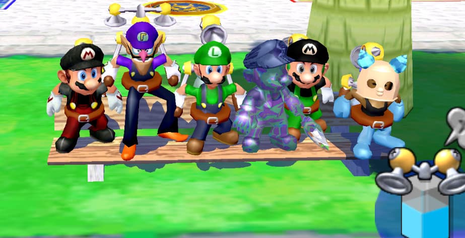 Six custom characters posing together in Better Sunshine Online